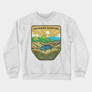 Nature Outdoor Badge Design Crewneck Sweatshirt